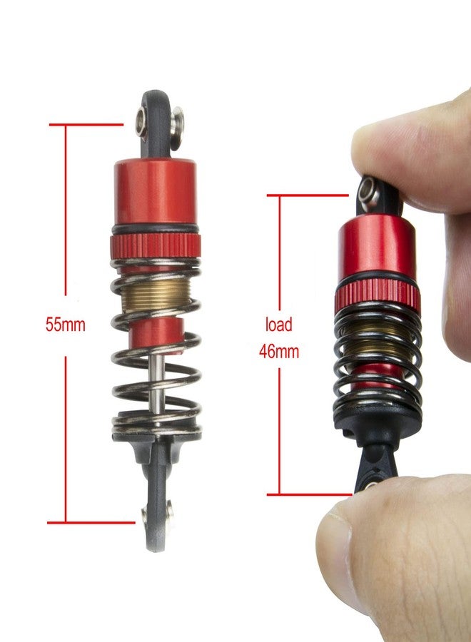 طقم ممتص صدمات زيتي HOBOHY 55mm RC لسيارات تامييا TT01 TT02 M05 TA05 1/10 RC قطع غيار ترقية الهيكل (أحمر) - Image 2